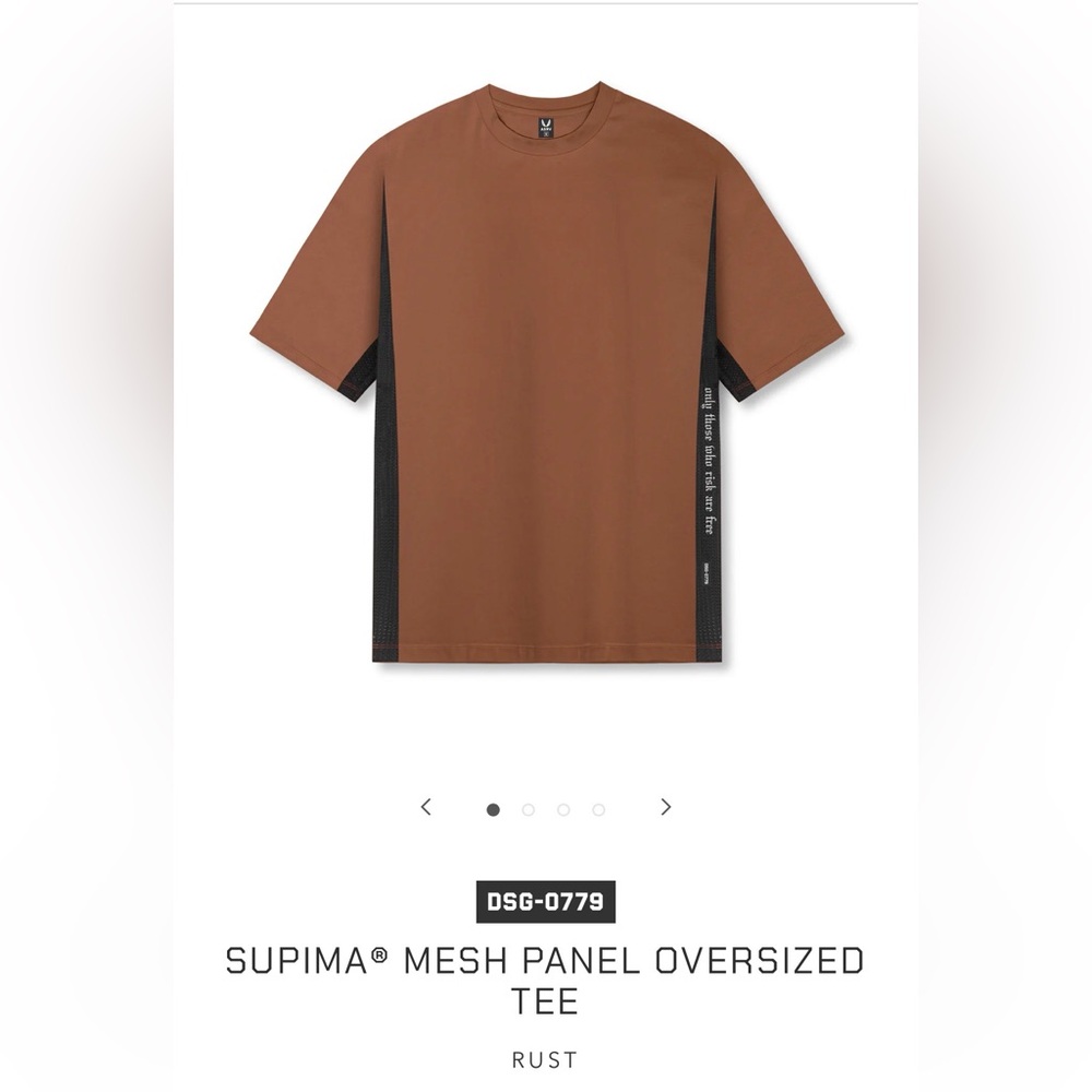 ASRV SUPIMA® MESH PANEL OVERSIZED TEE